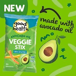 Ad. Your favorite Good Health veggie snacks, now made with avocado oil!