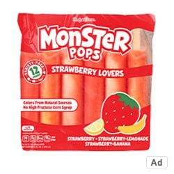 Ad - Shop Strawberry flavor Monster Pops at Wakefern!