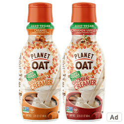 Ad - Buy Planet Oat zero sugar creamers at Wakefern Retailers!