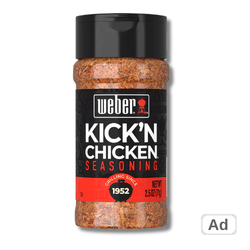 Ad- Weber. Fire up the grill. On Sale Now. With 2 bottles of seasonings at Shoprite.