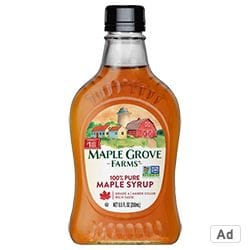 Ad- Maple Grove Farms & Polaner. Great School Mornings start here. Syrup and jam at Shoprite.