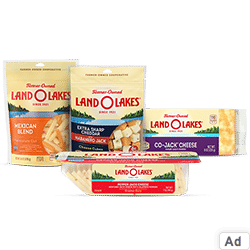 Ad - Buy Land O Lakes cheese products at Wakefern Retailers!